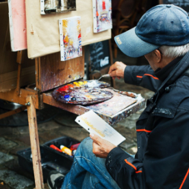 man-painting
