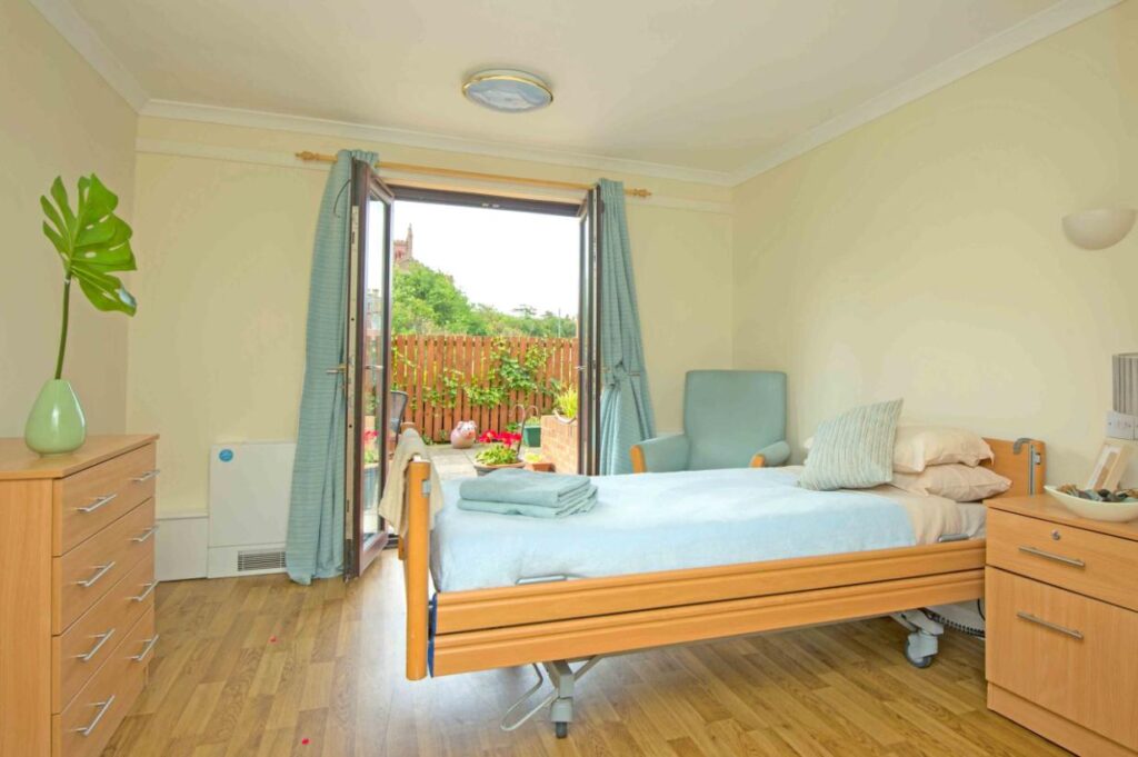 A simple and accessible care home bedroom