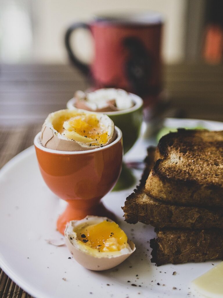 boiled egg and toast