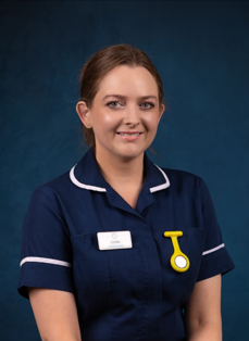 woman in navy blue nurse uniform
