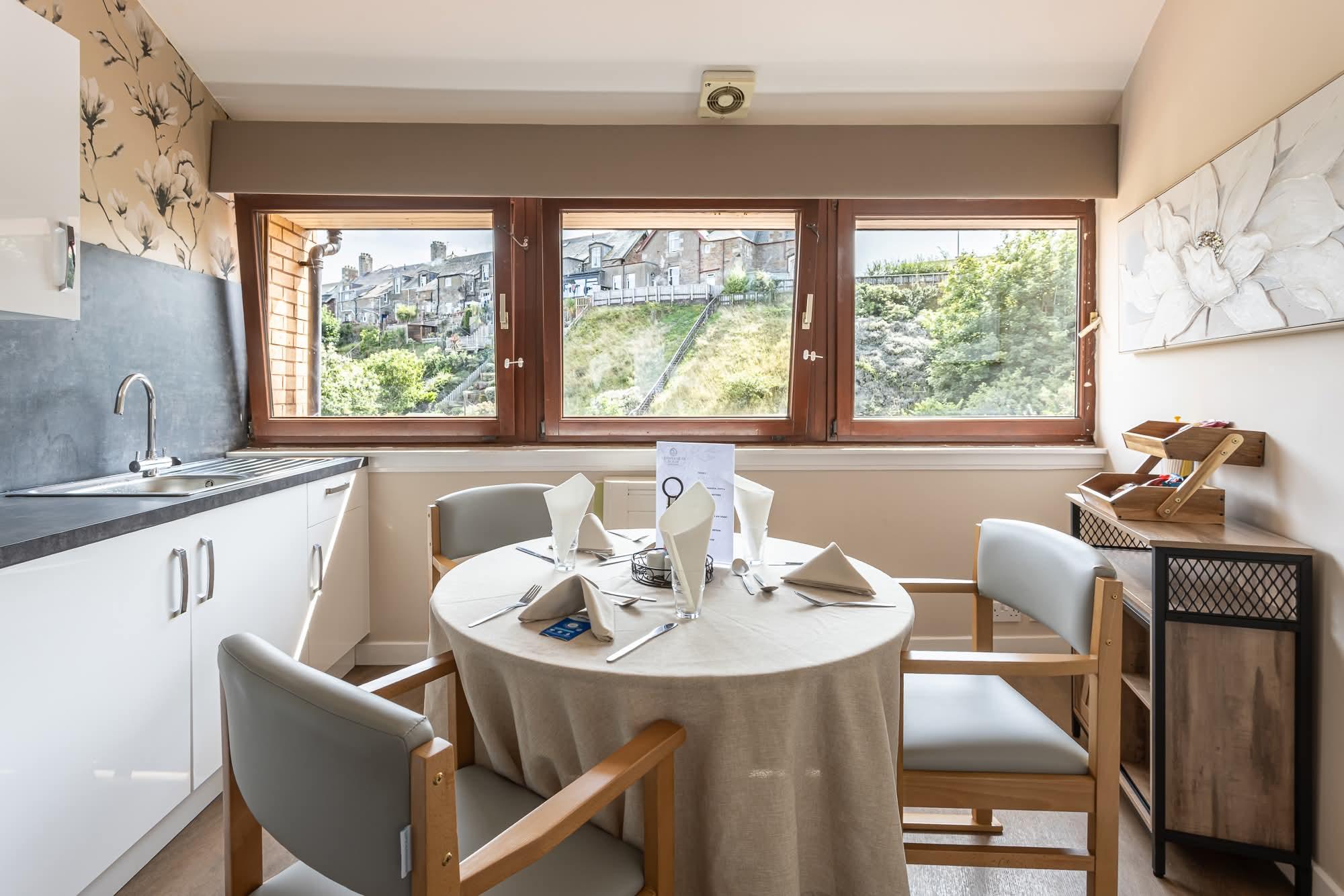 private dining room at lammermuir house care home